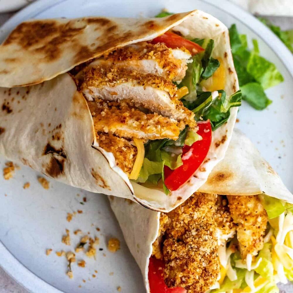 Schnitzel in wrap