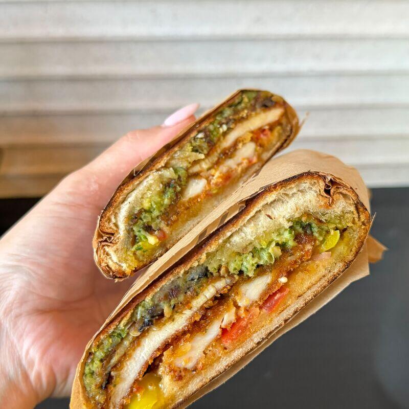 Pressed Schnitzel&Falafel panini